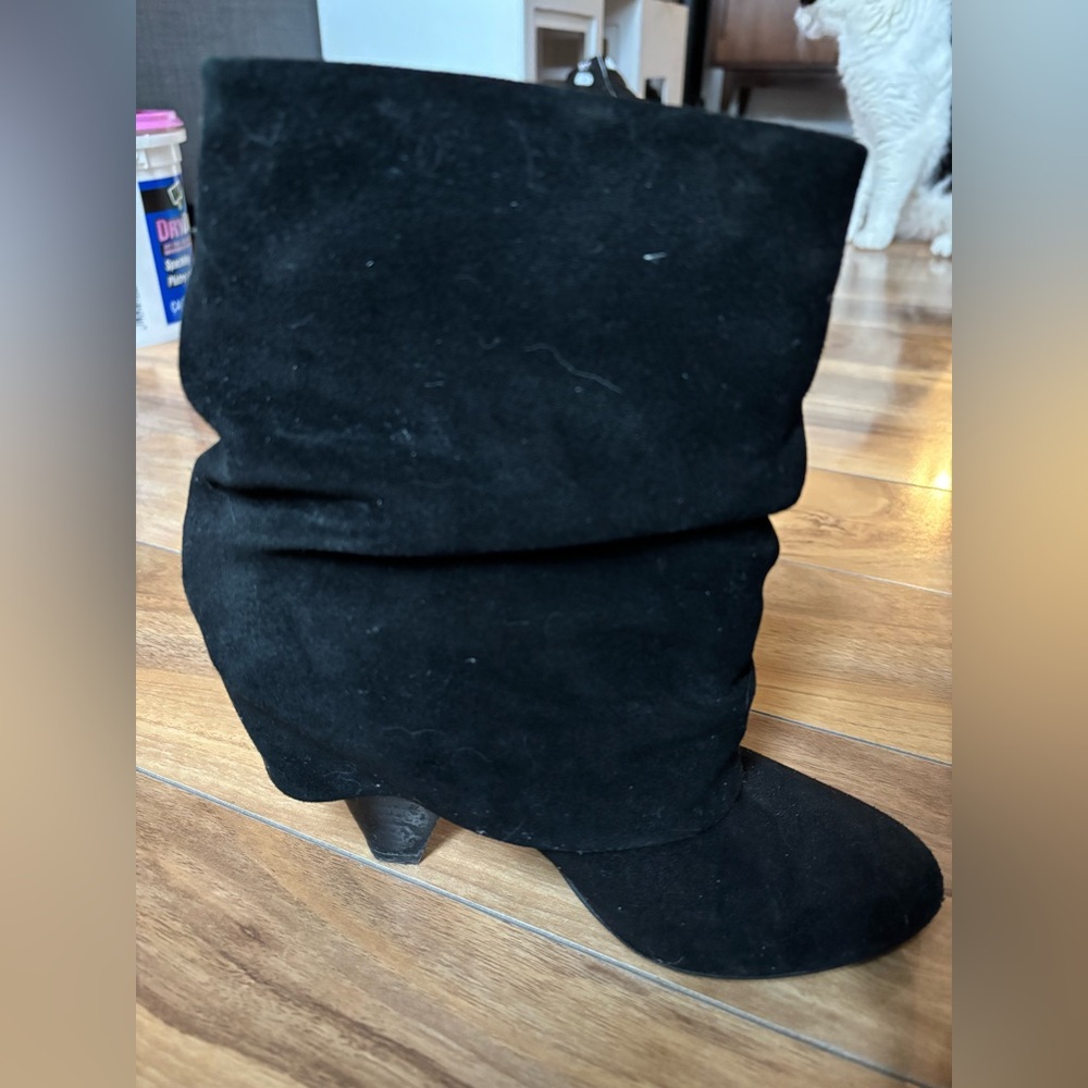 Aldo Black Suede Ankle Booties